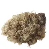 Parrucche per capelli Parrucca bionda sintetica Ombre Corta riccia con frangia Afro per le donne Riccioli elastici Cosplay quotidiana della mamma 240306
