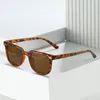 Sunglasses SO&EI Square Rivets Men Fashion Gradient Shades UV400 Retro Women Punk Leopard Sun Glasses