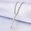 2021 Iced Out Diamond Jewelry 10Kwhite/Yellow Gold VVS Moissanite Cross Man Pingentes para colar