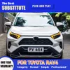 Toyota RAV4 LED 헤드 라이트 어셈블리를위한 전면 램프 19-22 DRL 주간 연주 조명 스 트리머 회전 신호 표시기 자동차 액세서리