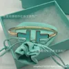 Designer TC grande Bracciale a doppia T S925 Sterling Silver High Edition Coil Fashion Trend Couple