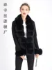 Fur coat womens spring cardigan fox fur sweater temperament knitted 240306