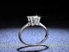 925 sterling silver Mosan039s drill Ring Fashion woman1ct ring Diamond Same paragraph of HW Dcolor Mosan diamond6284030