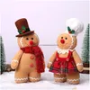 Party Favor Nowa dekoracja bożonarodzeniowa Gingerbread Man Doll European and American Ornaments 1103 Drop dostawa dhufy