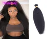 Yaki One Bundle Brazilian Human Hair extensions kinky straight 1 قطعة مزدوجة اللحم