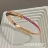 Hot tiffays Nieuwe Lock Serie Rose Goud Roze Diamanten Armband Mode Eenvoudige Hoge Editie 2B1L