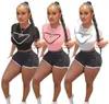 Damen-Trainingsanzüge, Sommer-Tops, Hosenanzüge, Outfits, lässig, T-Shirt, Shorts, 2-teiliges Set, Jogger, modischer Briefdruck, kurzärmelig, Sportanzug, tägliche Kleidung