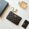 Fashion flap caviar quilted wallet Cardholder for woman mens Designer cc purse luxurys coin purses keychain leather bag key pouch DHgate woc zipper wallets lady gift