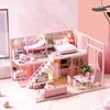 Architecture/DIY House DIY Doll House Wooden Miniature Furniture Dollhouse Kit Casa Music Toys for Children Birthday Christmas Gifts L27