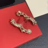 Projektant biżuterii podwójna projektant litera złota w kombinezonie kołnierz broszki kołnierz brocz męski kryształowy kryształowy broszka broszka biżuteria