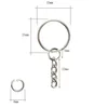 200Pcs Split Key Chain Rings with Chain Silver Key Ring and Open Jump Rings Bulk for Crafts DIY 1 Inch 25mm259m