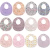 Accessoires pour cheveux Bavoirs pour bébés Bavoirs en coton double face pour nourrissons Born Retro Print Alimentation Saliva Serviette Bandana Burp Tissu pour garçon fille bave douce