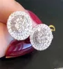 Charm 14K Gold Lab Diamond Stud Earring Echt 925 sterling zilveren sieraden Verlovingsbruiloft Oorbellen voor vrouwen Bruidsfeest Cadeau 23317276