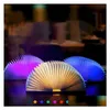 Party Favor USB Opladen Nachtlampje Led Boek Draagbaar Houtnerf Creatief Cadeau Vouwen Licht Mini Colorf Kerstcadeaus Drop Deliv Dhtsw