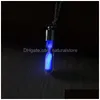 Pendant Necklaces New Glow In The Dark Time Hourglass Pendnat Necklaces Luminous Glass Phosphor Bottle Charm For Women Fashion Jewelry Dhspf