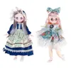 Pretty Anime 16 Bjd Byte Dolls For Kid Girls 6 to 10 Years Balljointed Comic Face Doll 30cm with Dresses Clothes Dress Up Girl 240301