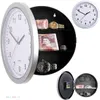 Creative Hidden Secret Storage Wall Clock Home Decroation Office Säkerhet Säkra pengar Stash Jewellery Stuff Container Clock9856637