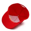 Chapeau de broderie Maga Trump 2024 Casquette de baseball en coton noir rouge pour la livraison directe des élections Dhts0