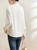 Блузка Простая, но шикарная однотонная женская рубашка на любой случай. Элегантные и универсальные женские блузки во французском стиле.