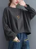 Sweats à capuche pour femmes Femmes Sweat-shirt décontracté Arrivée 2024 Automne Style coréen Couleur unie All-Match Lâche Femme Long Seeve Pulls B2090
