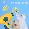 Funny Cat Toy Interactive Play Pet Training Mini Flying Disc Windmill Catapult Toys Dog Chewing Playing Supplies 240304