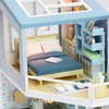 Arkitektur/DIY House Baby House Kit Mini DIY Handmade 3D Pussel Assembly Building Villa Model Toys Home Bedroom Decoration With Furniture Wood CRA