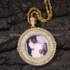 Nuovo design Link cubano Medaglioni di memoria fotografica personalizzata Collana con ciondolo solido Gioielli hip-hop ghiacciati personalizzati