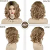 Hair Wigs Synthetic Light Blonde Ombre Wig Natual Wave for Women Stylish Hairstyle Daily Cospaly Party Heat Resistant 240306