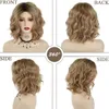 Perucas de cabelo sintético luz loira ombre peruca natual onda para mulheres elegante penteado diário cospaly festa resistente ao calor 240306