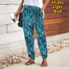 Capris 2023 Weekend zijkantzakken Wijd been broek broek bloemenprint broek dames fashion vakantie volledige lengte comfort los fit 8xl