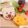 Stampi da forno Sandwich Mod Bear Car Stampo per pane a forma di coniglio Torta Biscotto Dispositivo di goffratura Crosta Taglierina per biscotti Cottura Pasticceria Drop Deli Dhmex