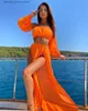 Mulheres Swimwear Sexy Malha Bikini Beach Set Womens Swimsuit Banheiro Verão Vestido Tuning Robe Q240306