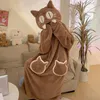 Vêtements de nuit pour femmes Femmes Pyjamas Robe de nuit Dessin animé Lion de mer Chemise de nuit drôle Robes Femme Ménage Hiver Épais À Capuchon Robe De Nuit Doux Chaud