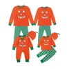 Halloweenowe kostiumy Rodzina pasujące do piżamy stroje jesienne Ubrania rodzinne Zestaw Halloween Dypkin Stripe Stroje Family Look Kids Bab5295392