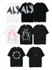 2024 T-shirts à manches courtes pour hommes de concepteur American High Street ALYX 1017 Summer Round Lightning Letter imprimé T-shirt à col rond pour hommes à la mode