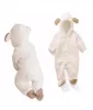 Född baby Romper Autumn Winter Warm Fleece Infant Boy Girls Jumpsuit Pyjamas kläder 2110237266007