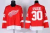 Factory Outlet Ice Hockey Jerseys Mens Detroit Red Wings 14 Gustav Nyquist 30 Osgood 35 Jimmy Howard Vermelho Branco Melhor Qualidade