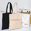 Hurtownia 100pclot Eco Friendly Cotton Shopping Canvas Tote Bag z niestandardowymi wydrukowanymi 240304