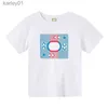 T-shirts zomer kinderen designer T-shirts kindermode kleding korte mouwen heren ronde hals t-shirt losse letter afdrukken meisjes tops hiphop tees 240306