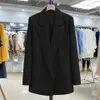 Fashion Solid Blazer Autumn Winter Women Loose Suit Coat Office Lady Blazers Orange Black Jacka Lapel Outwear Pocket Tops 240226