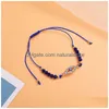 Charm Armbänder 12 Teile/satz Neue Blaue Evil Eye Armbänder Für Frauen Kristall Baum Hand Kreuz Herz Schildkröte Charme Perlen Seil string Kette Ad Dhrjw