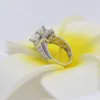 Paston joias finas personalizadas 3ct redondo brilhante de vvs1 moissanite incolor 10k 14k 18k anel de casamento de noivado em ouro sólido