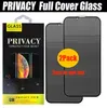 2 Pack Privacy Antipeping Antispy Tempered Glass Protector för iPhone 14 13 12 Mini Pro Max 11 XR XS 6 7 8 Plus Screen Retail B8886875