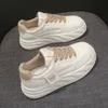 Soft Light Leather Genuine Ultra Small White for Women in Spring 2024 New Versatile Thick Sole Elevated Height Fashionable Casual Sports Shoes 5 Sprg 5