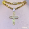 Moda franco corrente gelada moissanite fecho 18k banhado a ouro colar s925 prata esterlina 4mm hip hop miami cubana link chain