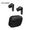 Écouteurs tactiles SYLLABLE T8, suppression du bruit, casque d'écoute TWS Dual Master, basses fortes, 6 heures de lecture de musique