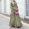 Ethnic Clothing 2024 Autumn Creative Muslim Press Lace Long Dress Kaftans For Women Cotton Abaya Vestidos Arabes Dubai Y Turcos