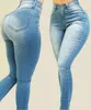 Женские однотонные джинсы из денима с высокой талией для уличных игр, брюки для тренировок, моделирующие фигуру с 240227
