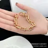 Hot V Gold High Edition tiffay Ring Buckle Bracelet Womens New Smooth U-shaped Horseshoe T1 Double 2LZG