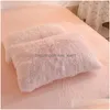 Bedding Sets Luxury Autumn Winter Warm Pink Set P Kawaii Mink Veet Queen Duvet Er With Sheets Single Double Drop Delivery Home Garde Dhcun